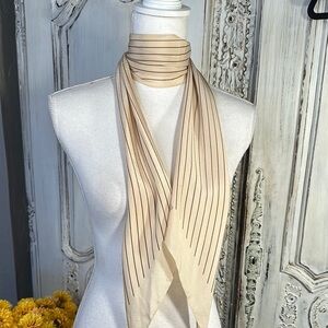 Echo Elegant Beige Striped Scarf